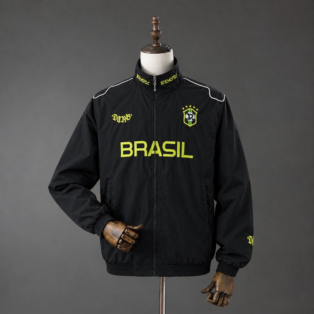 Chaqueta Brasil Full Zip 2026/27 Negro